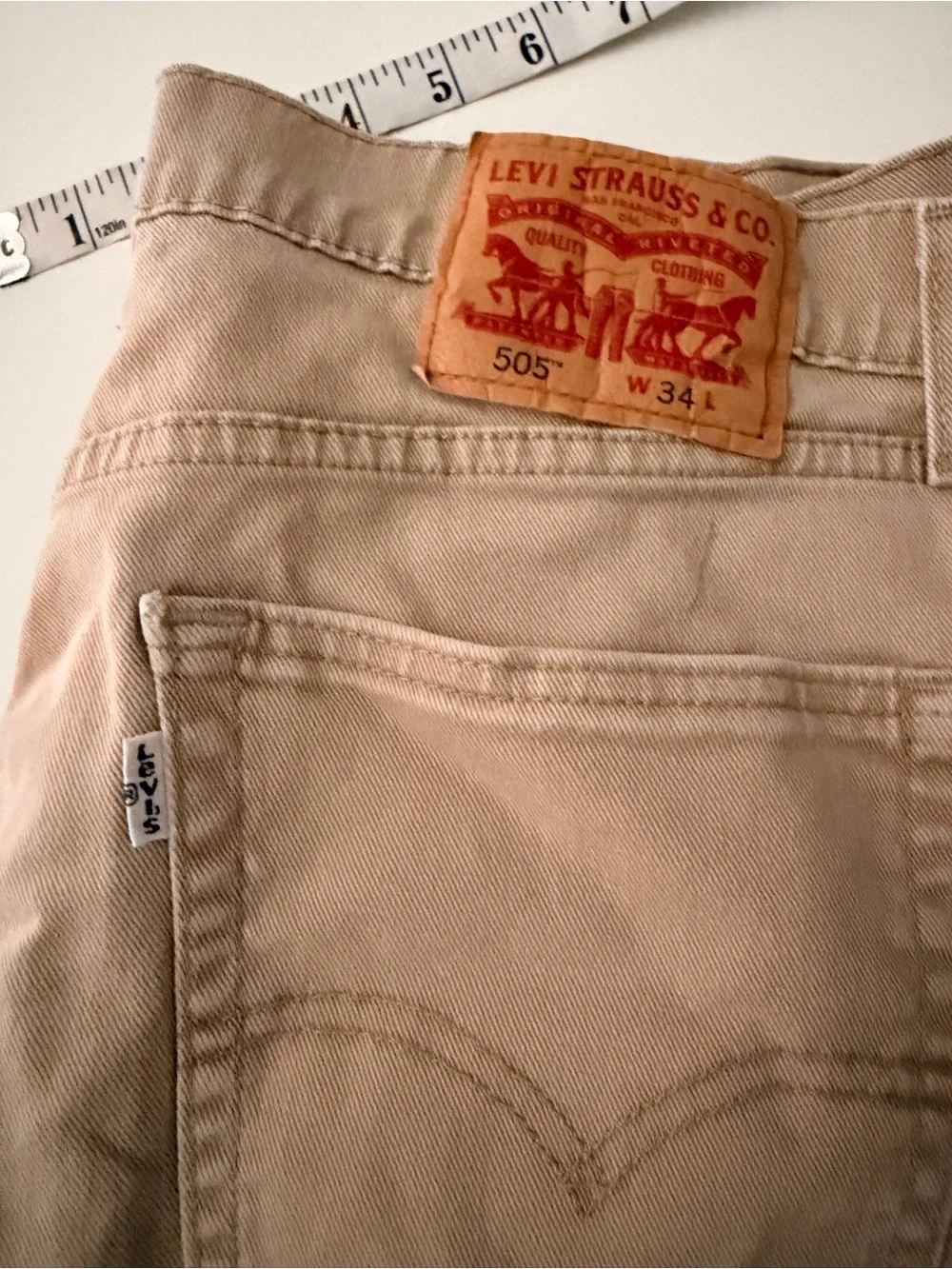 Levi's 505 Men's Khaki Denim Shorts